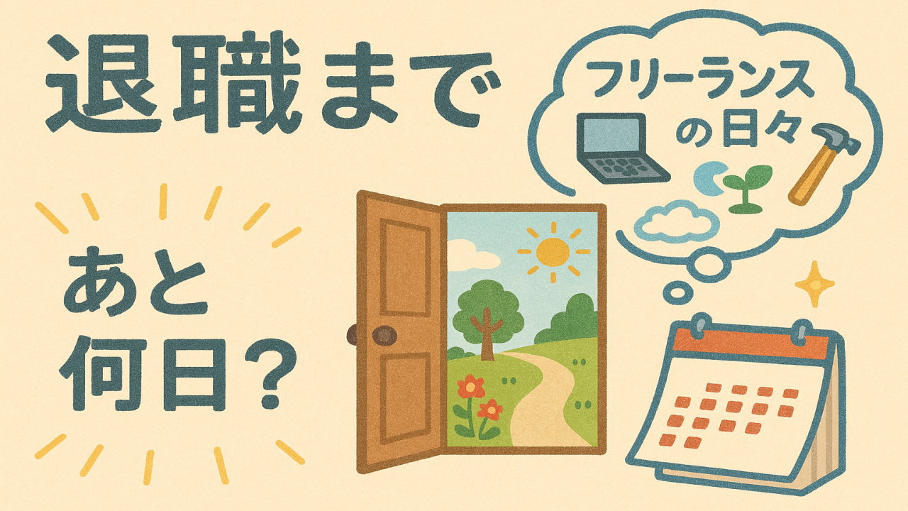 待ち遠しい会社員最後の日までカウントダウン